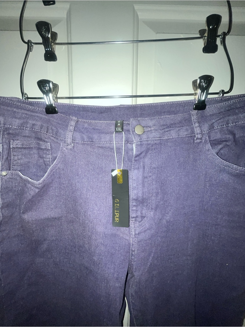 Purple Flare Jeans Wide Leg - Women - Picture 3 of 3